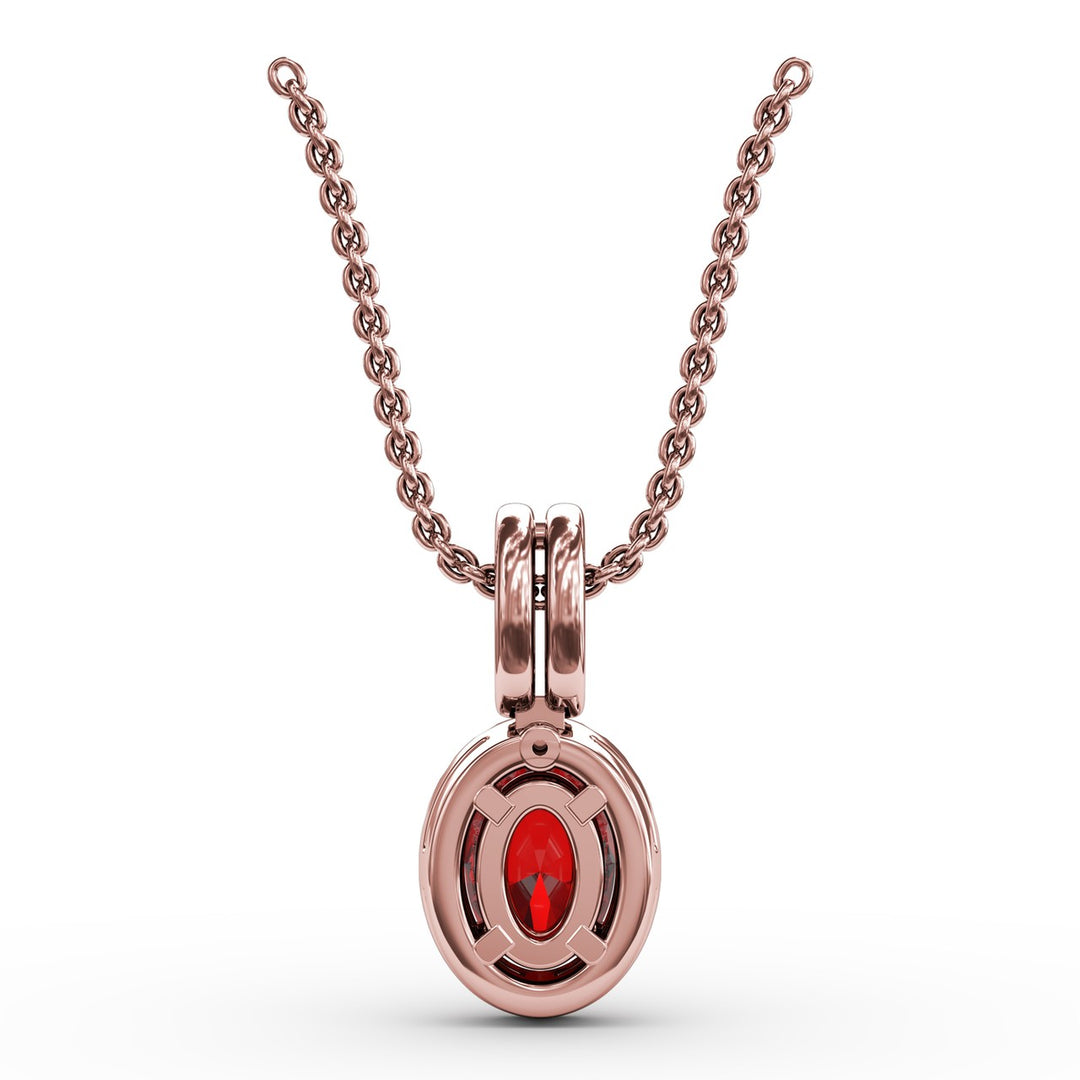 Sophisticated Ruby and Diamond Pendant