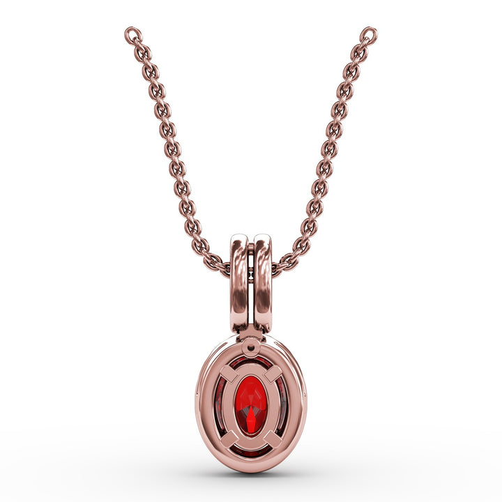 Sophisticated Ruby and Diamond Pendant