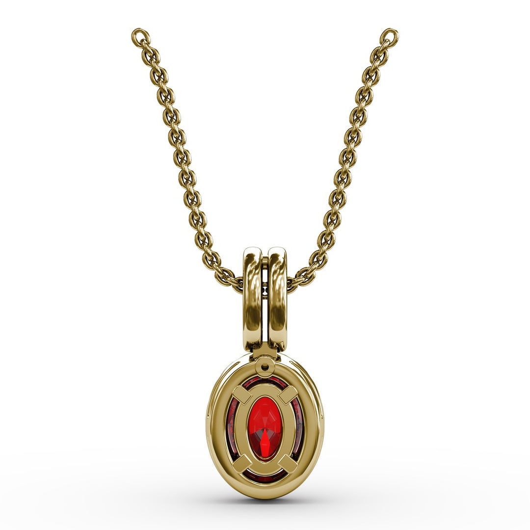Sophisticated Ruby and Diamond Pendant
