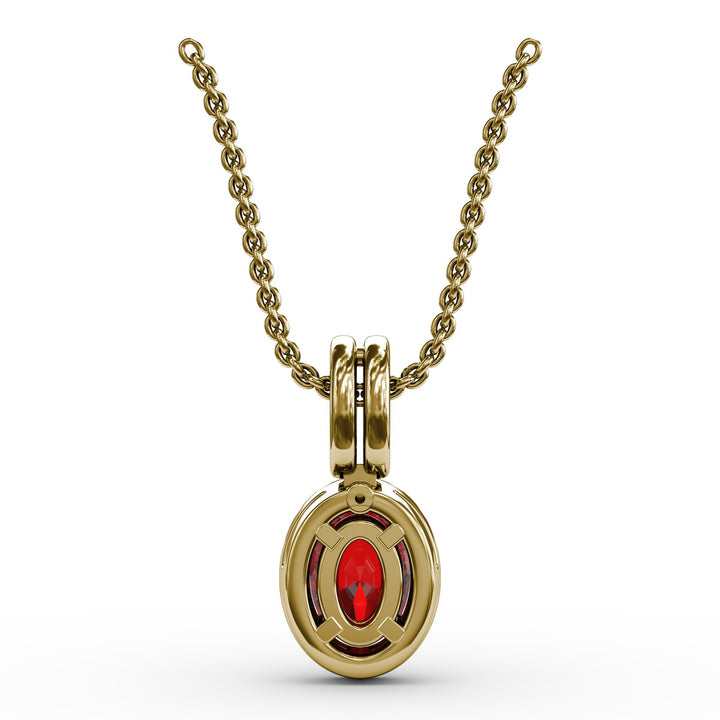 Sophisticated Ruby and Diamond Pendant