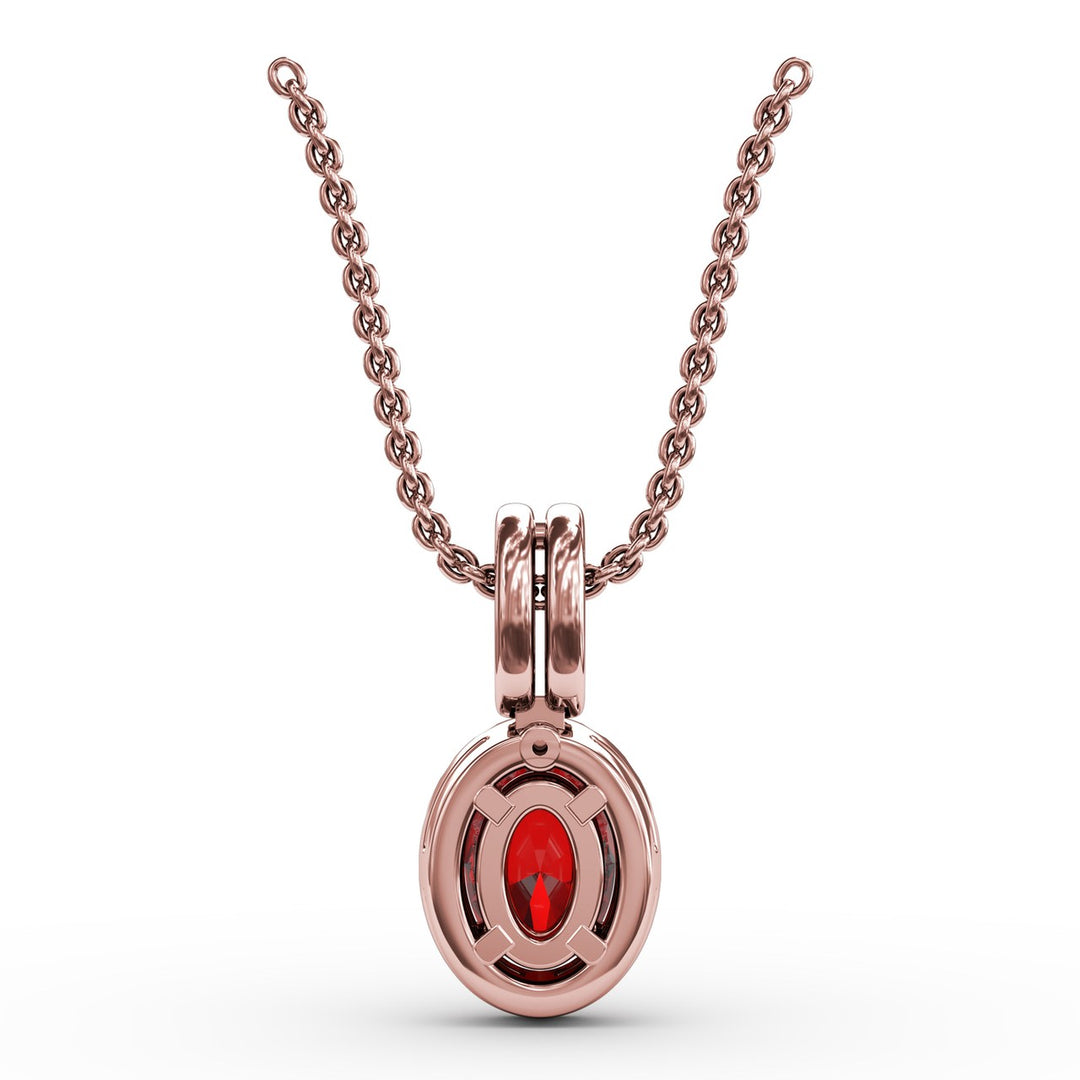 Sophisticated Ruby and Diamond Pendant