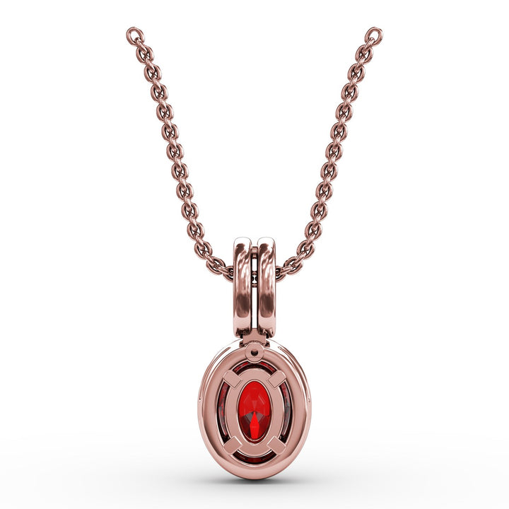 Sophisticated Ruby and Diamond Pendant