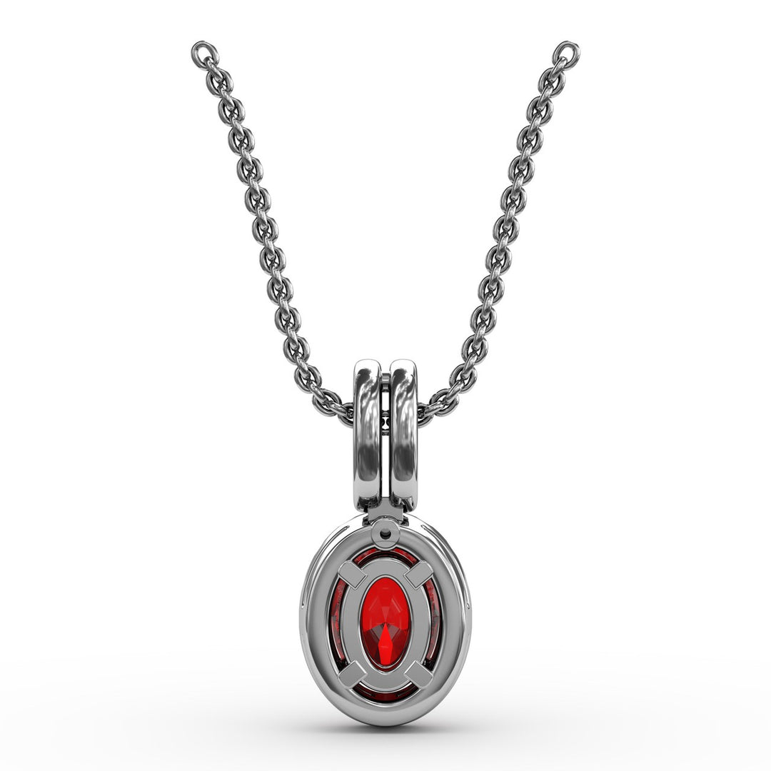 Sophisticated Ruby and Diamond Pendant