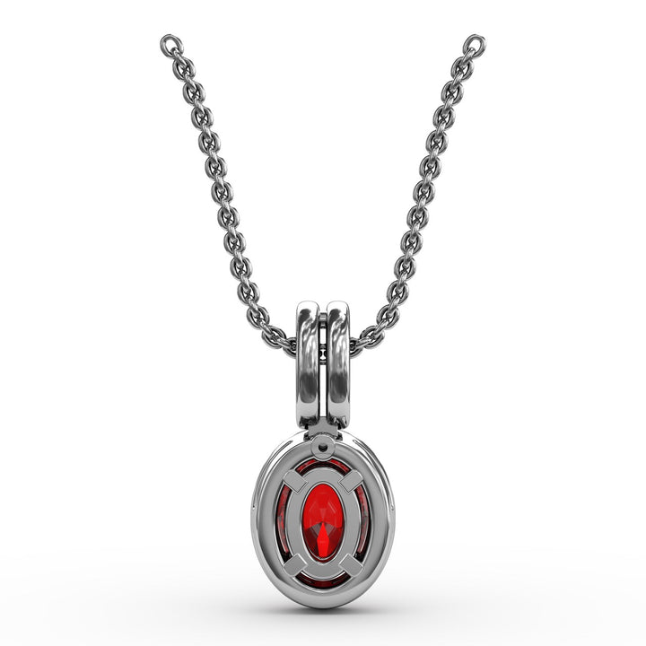 Sophisticated Ruby and Diamond Pendant