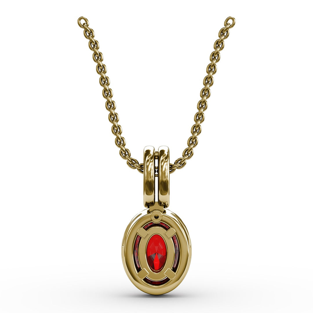 Sophisticated Ruby and Diamond Pendant