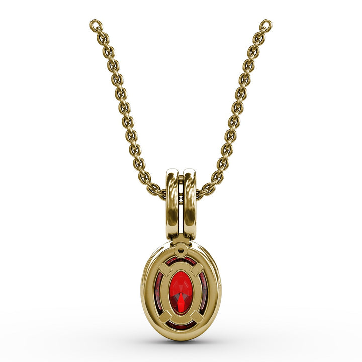 Sophisticated Ruby and Diamond Pendant