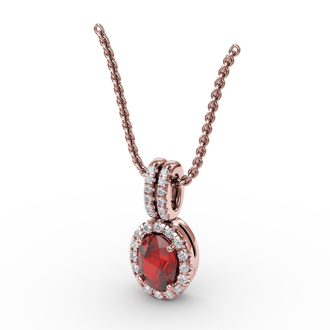 Sophisticated Ruby and Diamond Pendant