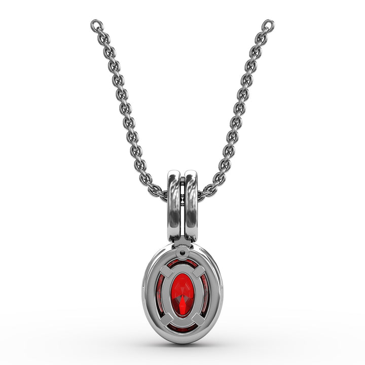 Sophisticated Ruby and Diamond Pendant