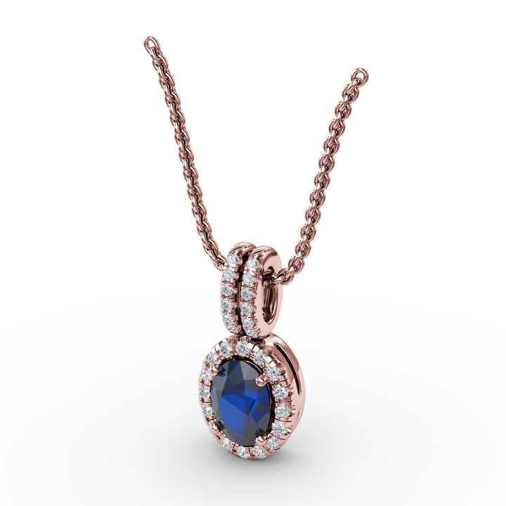 Sophisticated Sapphire and Diamond Pendant