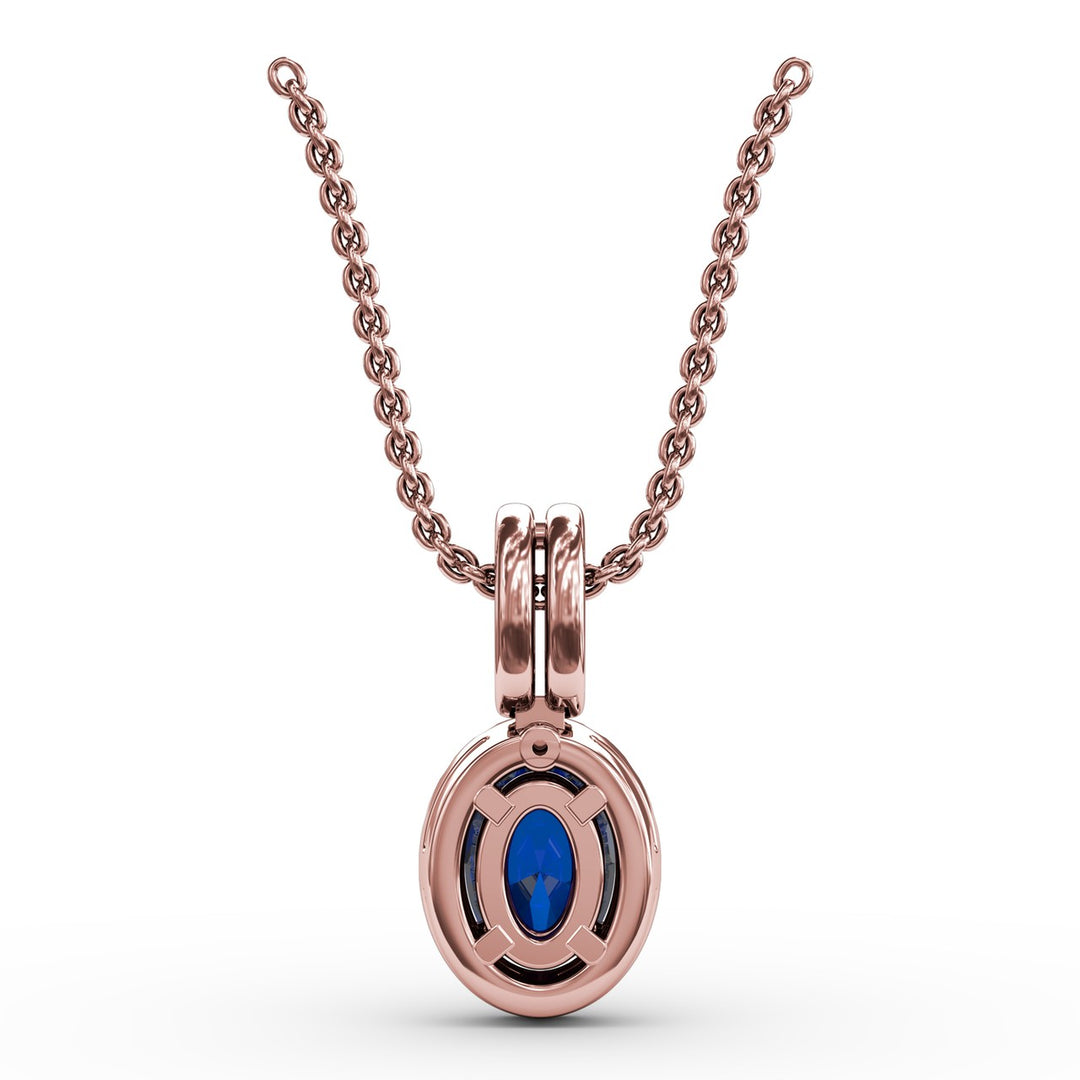 Sophisticated Sapphire and Diamond Pendant