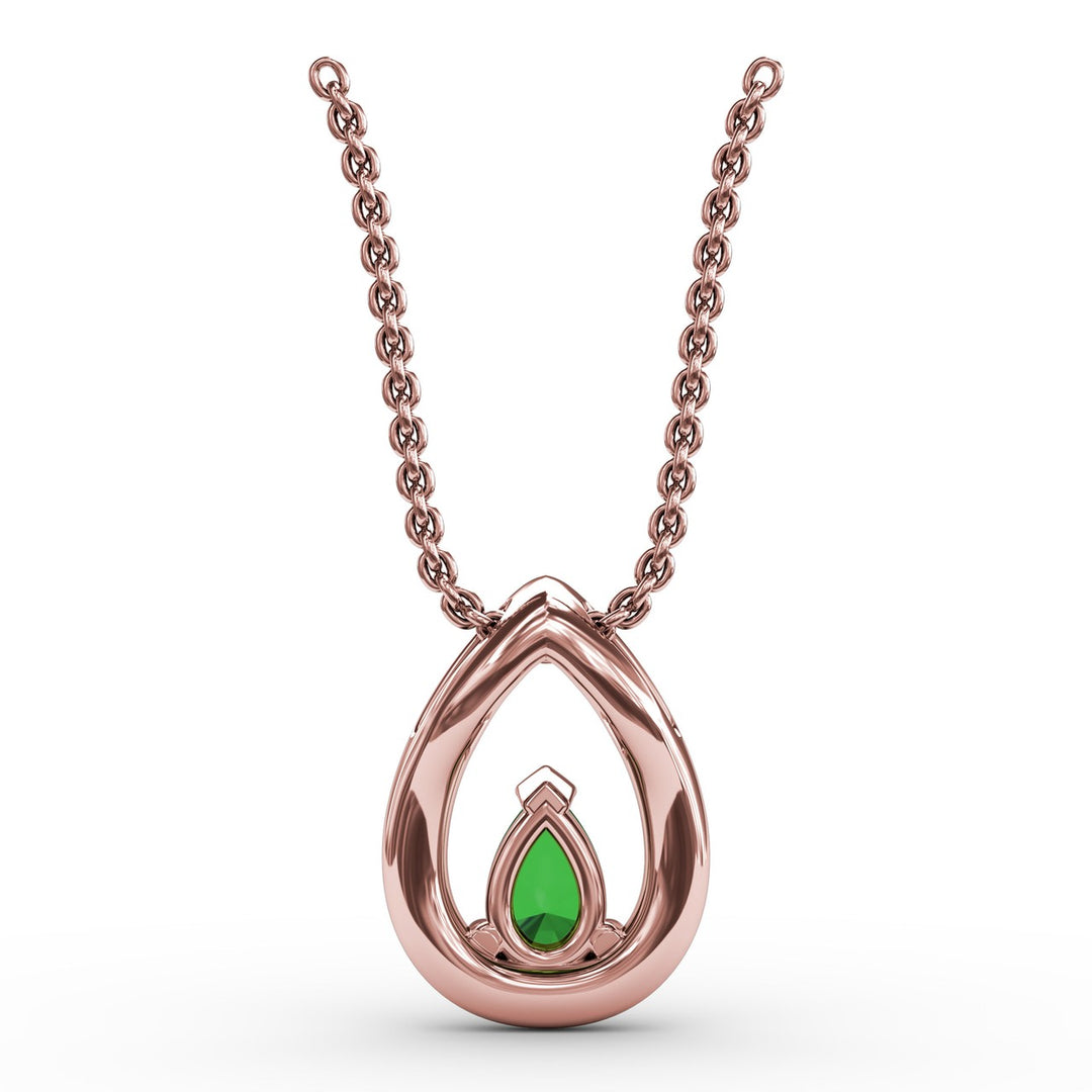 Tears of Love Emerald and Diamond Pendant
