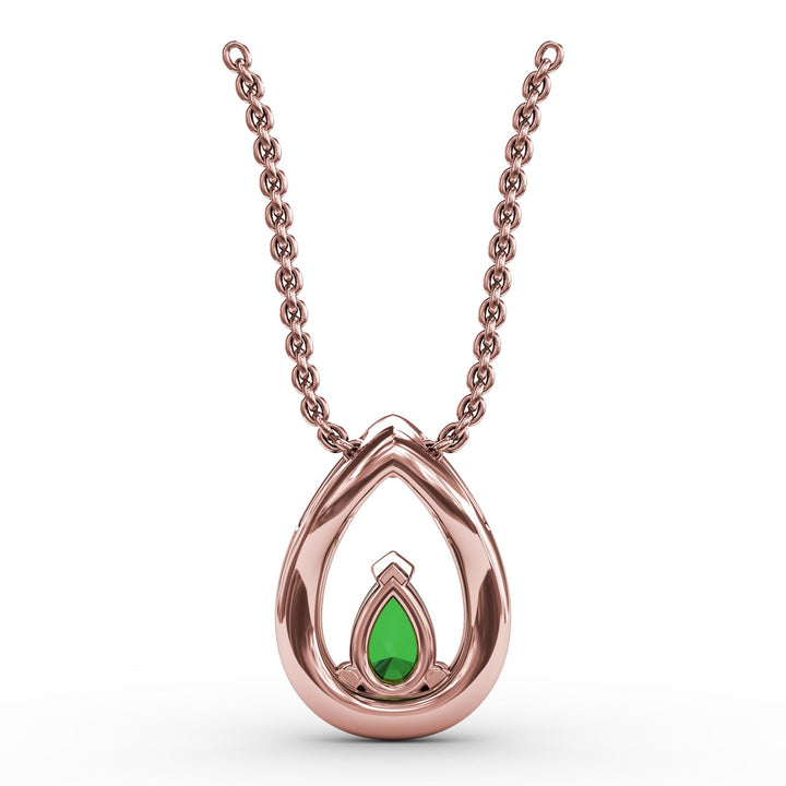 Tears of Love Emerald and Diamond Pendant