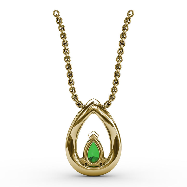 Tears of Love Emerald and Diamond Pendant