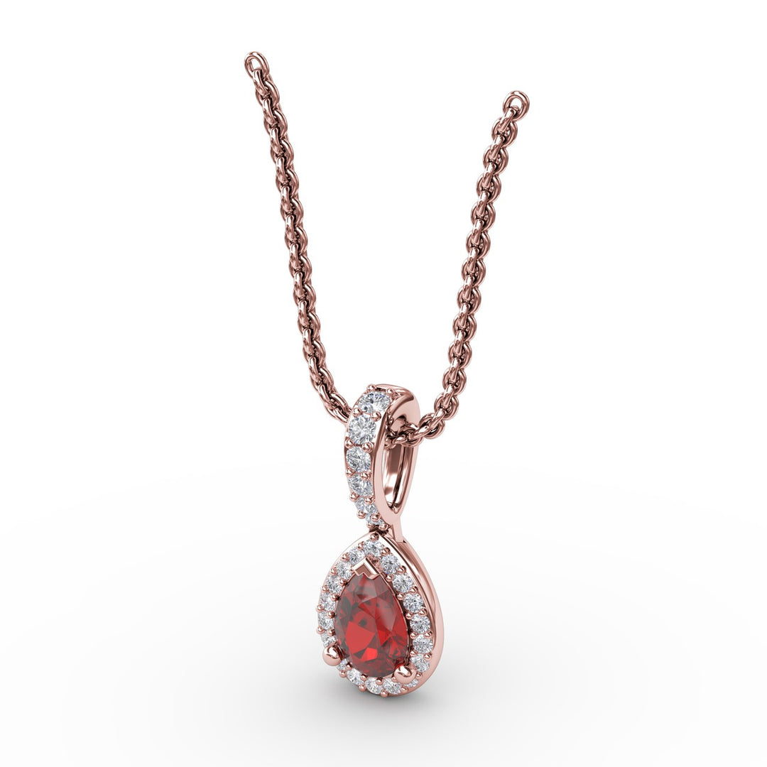 Statement Ruby and Diamond Pendant