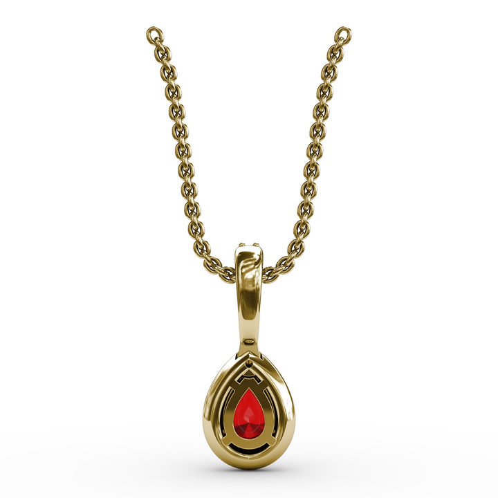 Statement Ruby and Diamond Pendant