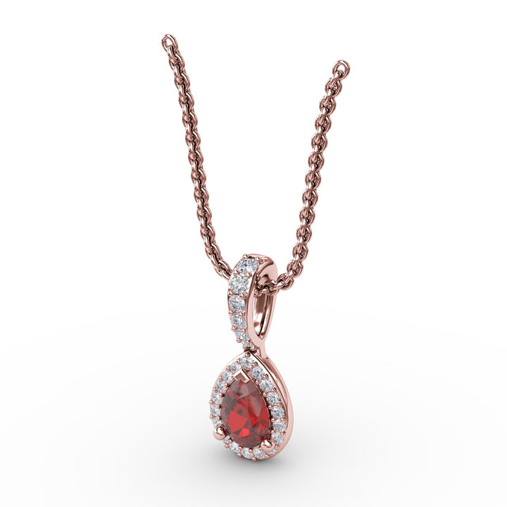Statement Ruby and Diamond Pendant