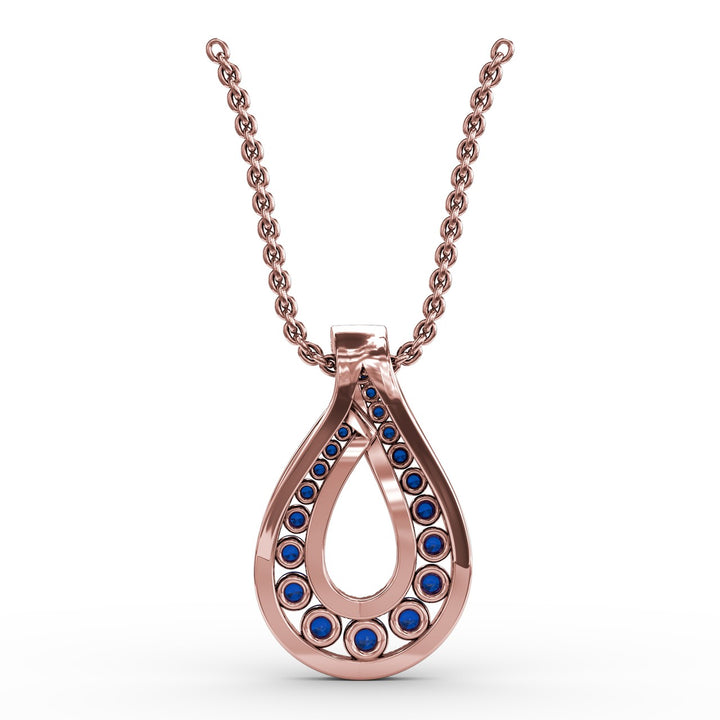 Infinity Loop Sapphire Pendant