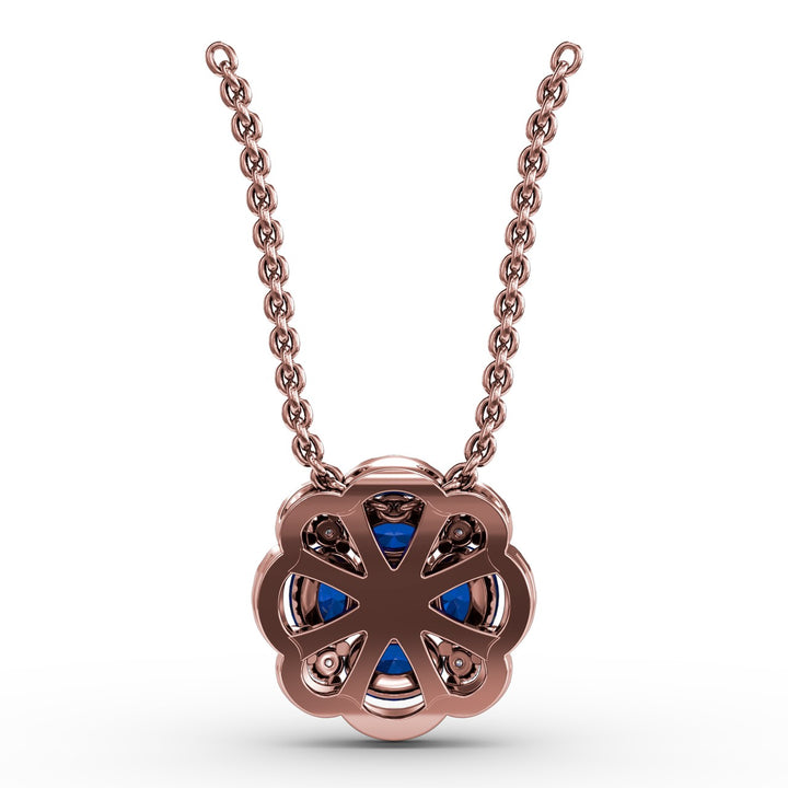 Love in Bloom Sapphire and Diamond Pendant