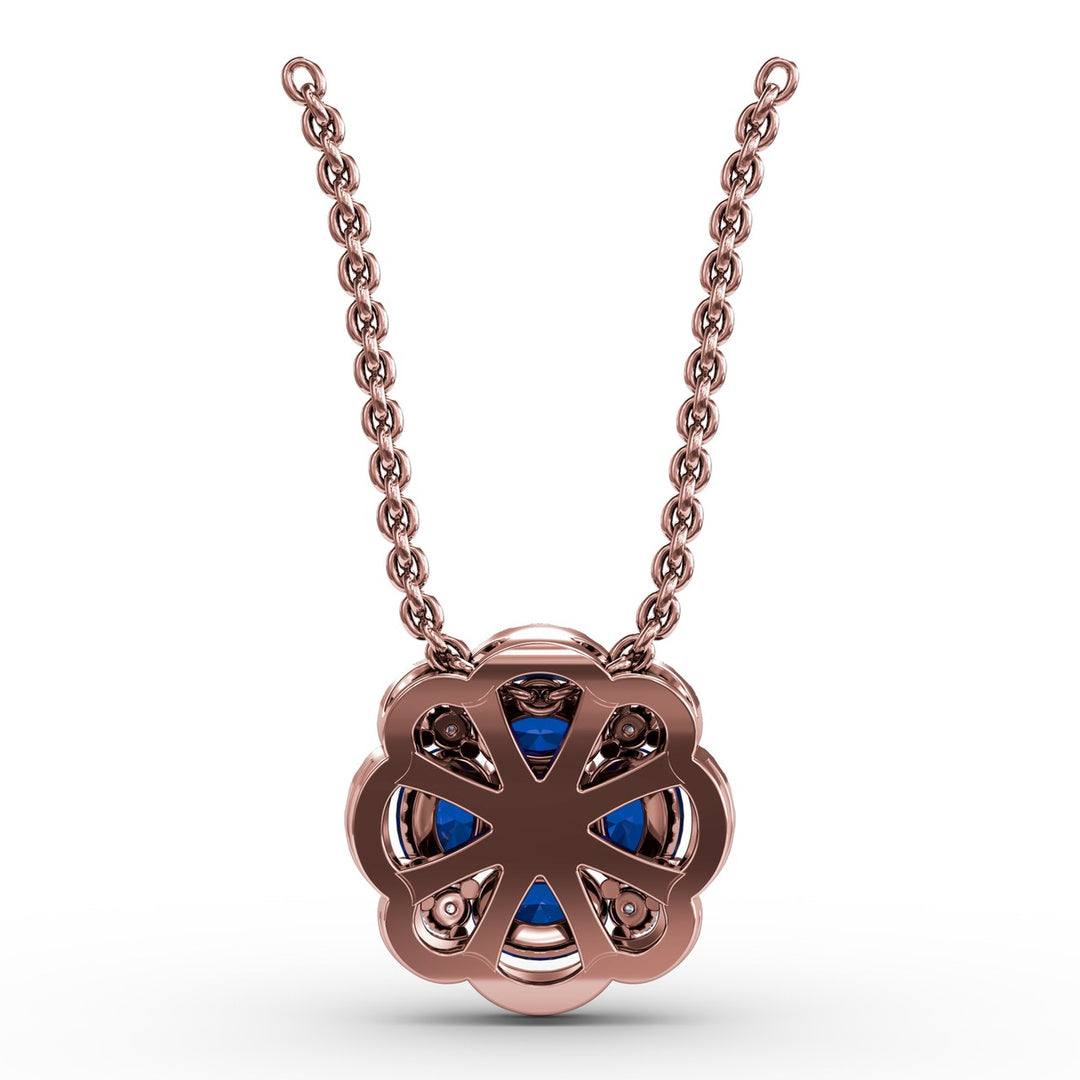 Love in Bloom Sapphire and Diamond Pendant