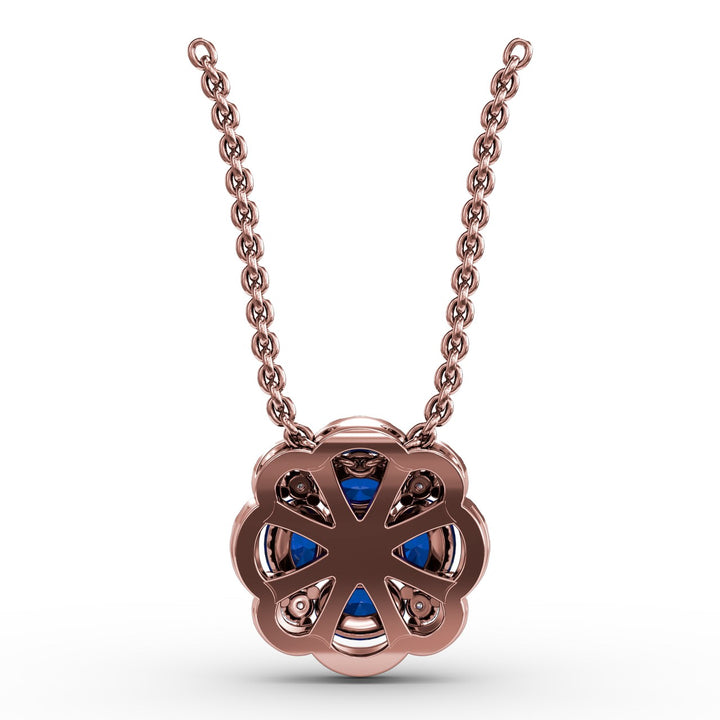 Love in Bloom Sapphire and Diamond Pendant