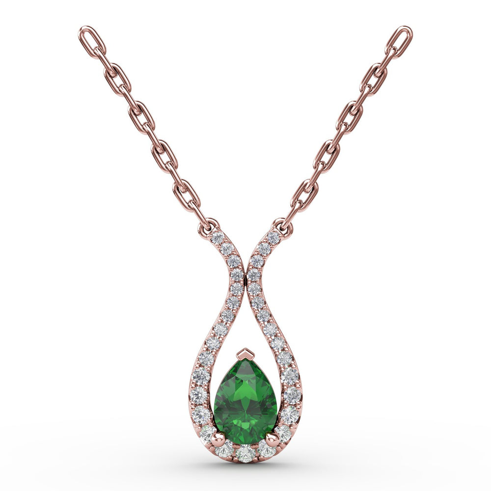 Feel The Love Emerald and Diamond Pendant