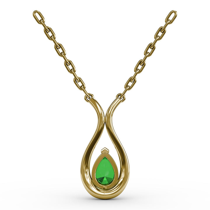 Feel The Love Emerald and Diamond Pendant