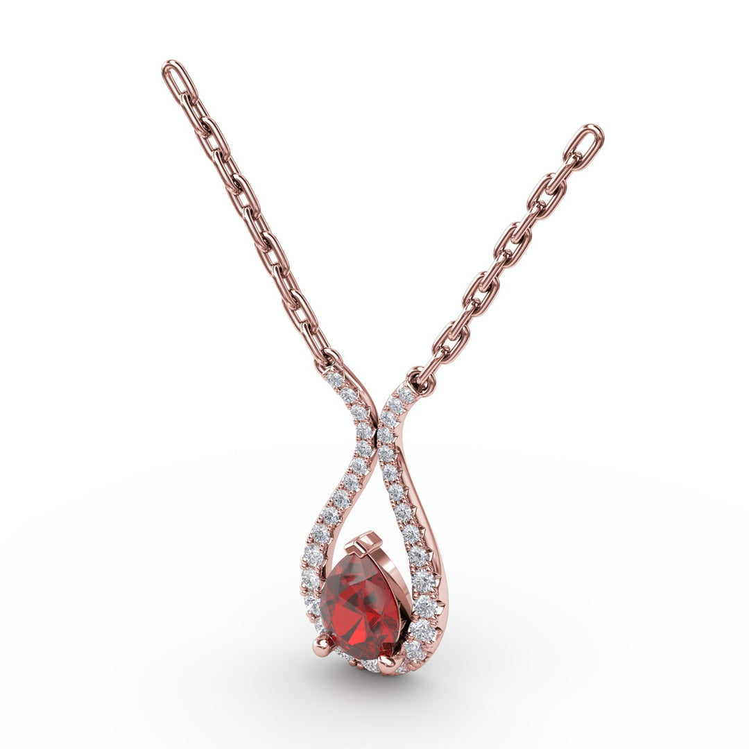 Feel The Love Ruby and Diamond Pendant