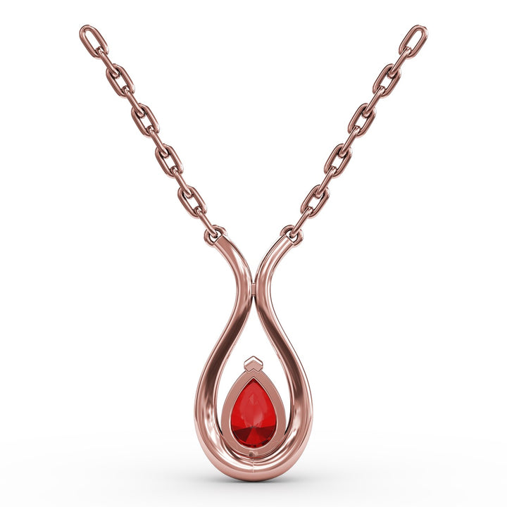 Feel The Love Ruby and Diamond Pendant