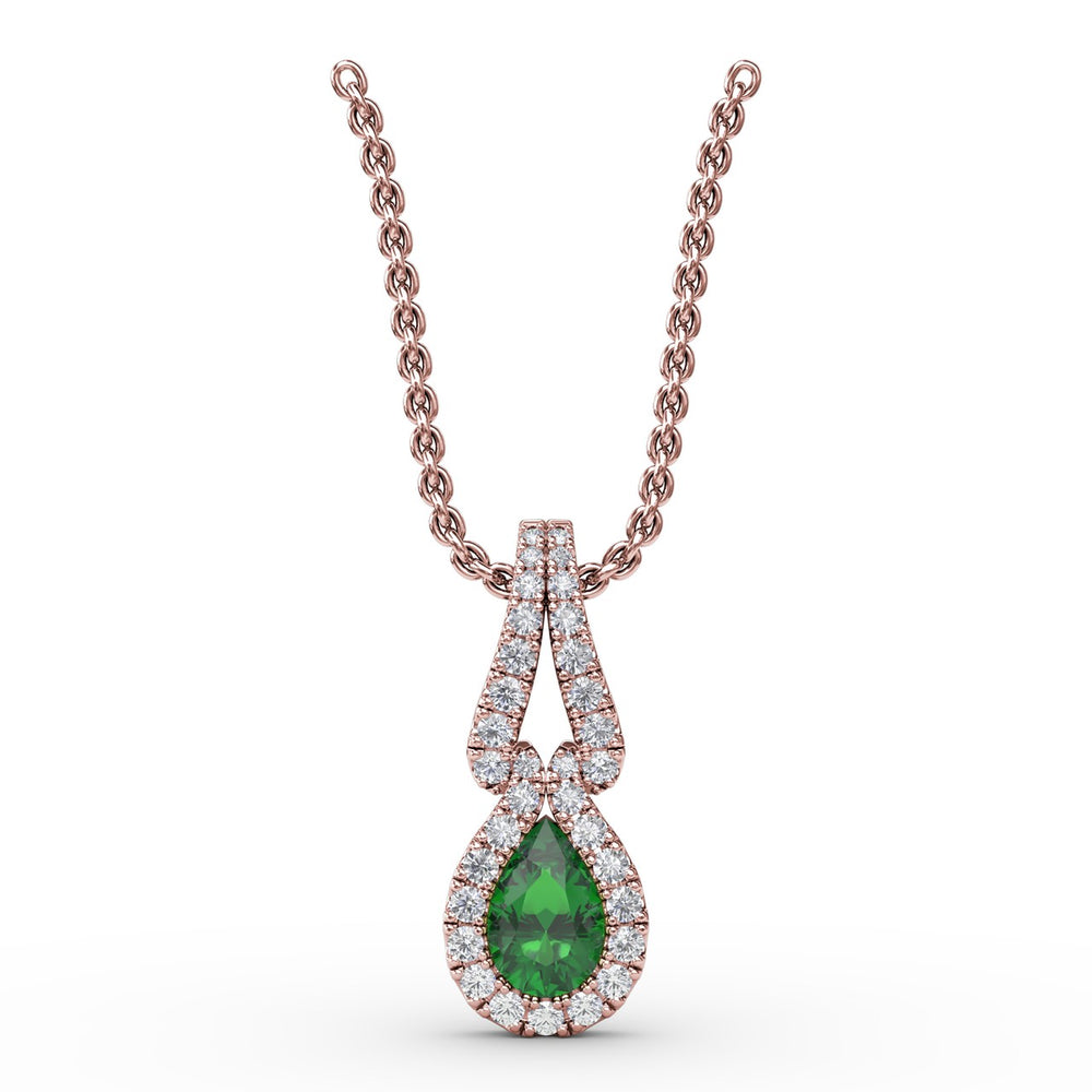 Make A Statement Emerald and Diamond Pendant