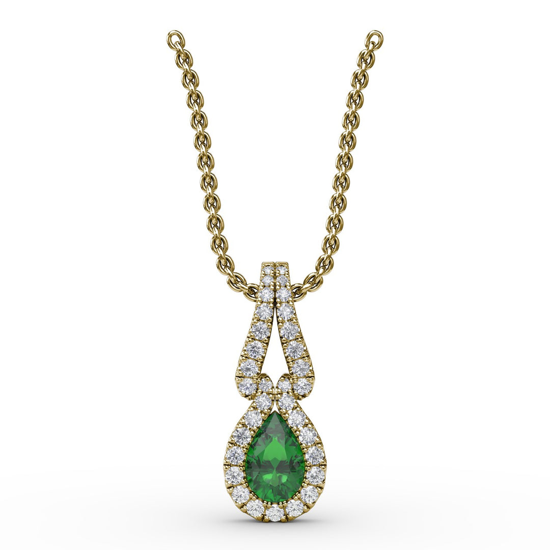 Make A Statement Emerald and Diamond Pendant