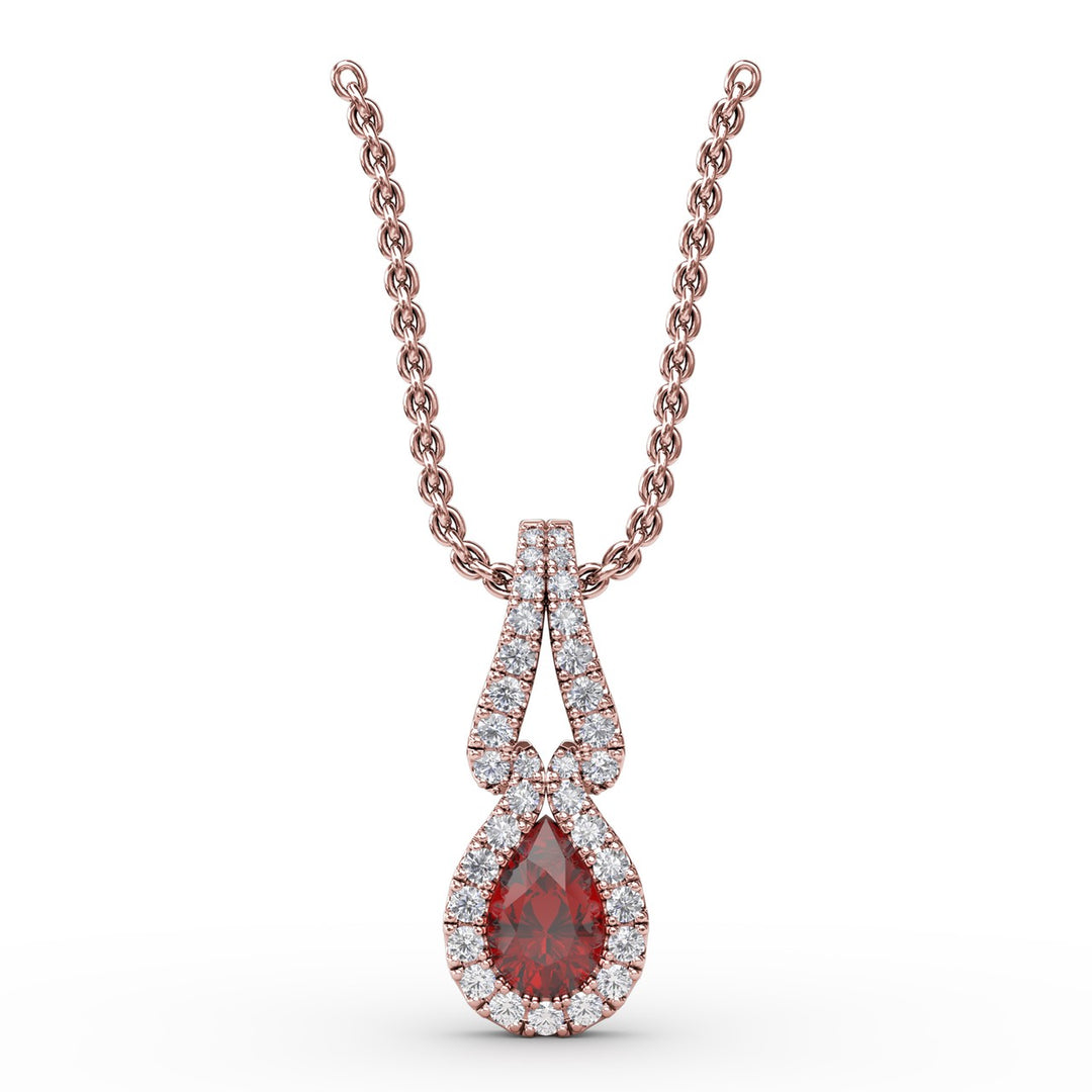 Make A Statement Ruby and Diamond Pendant