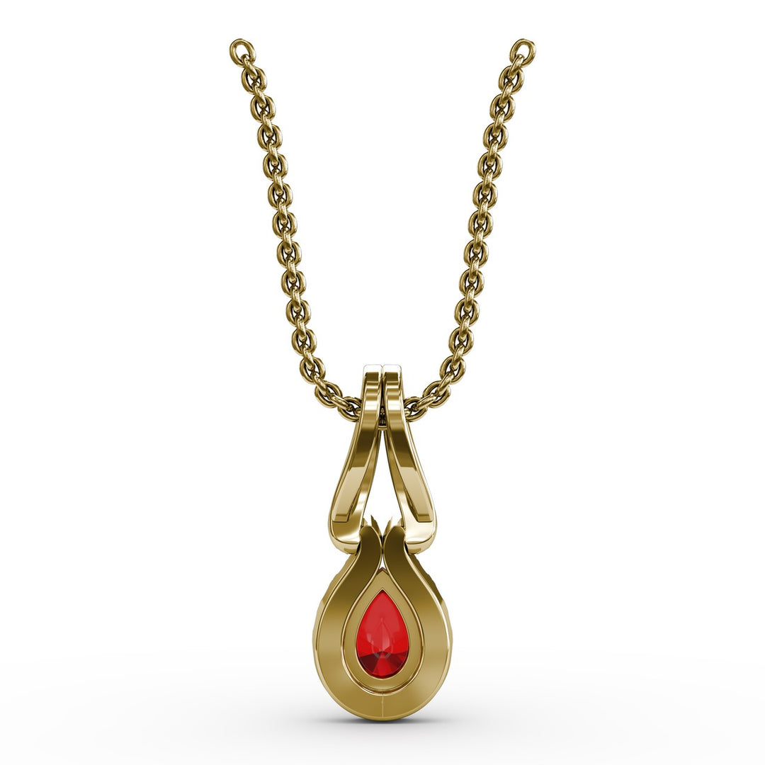 Make A Statement Ruby and Diamond Pendant