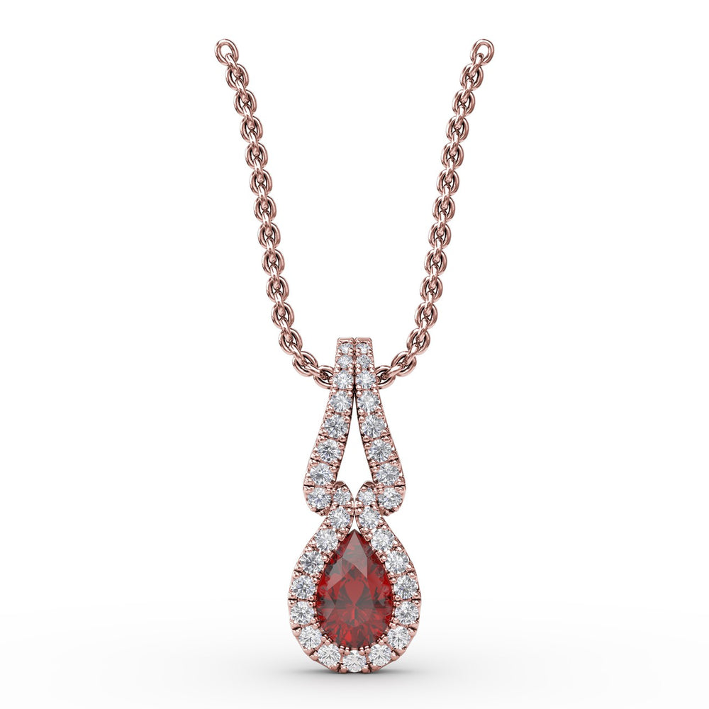 Make A Statement Ruby and Diamond Pendant