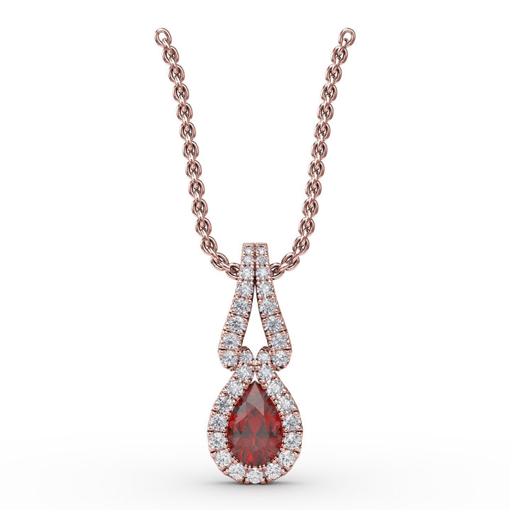 Make A Statement Ruby and Diamond Pendant