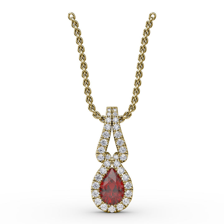 Make A Statement Ruby and Diamond Pendant