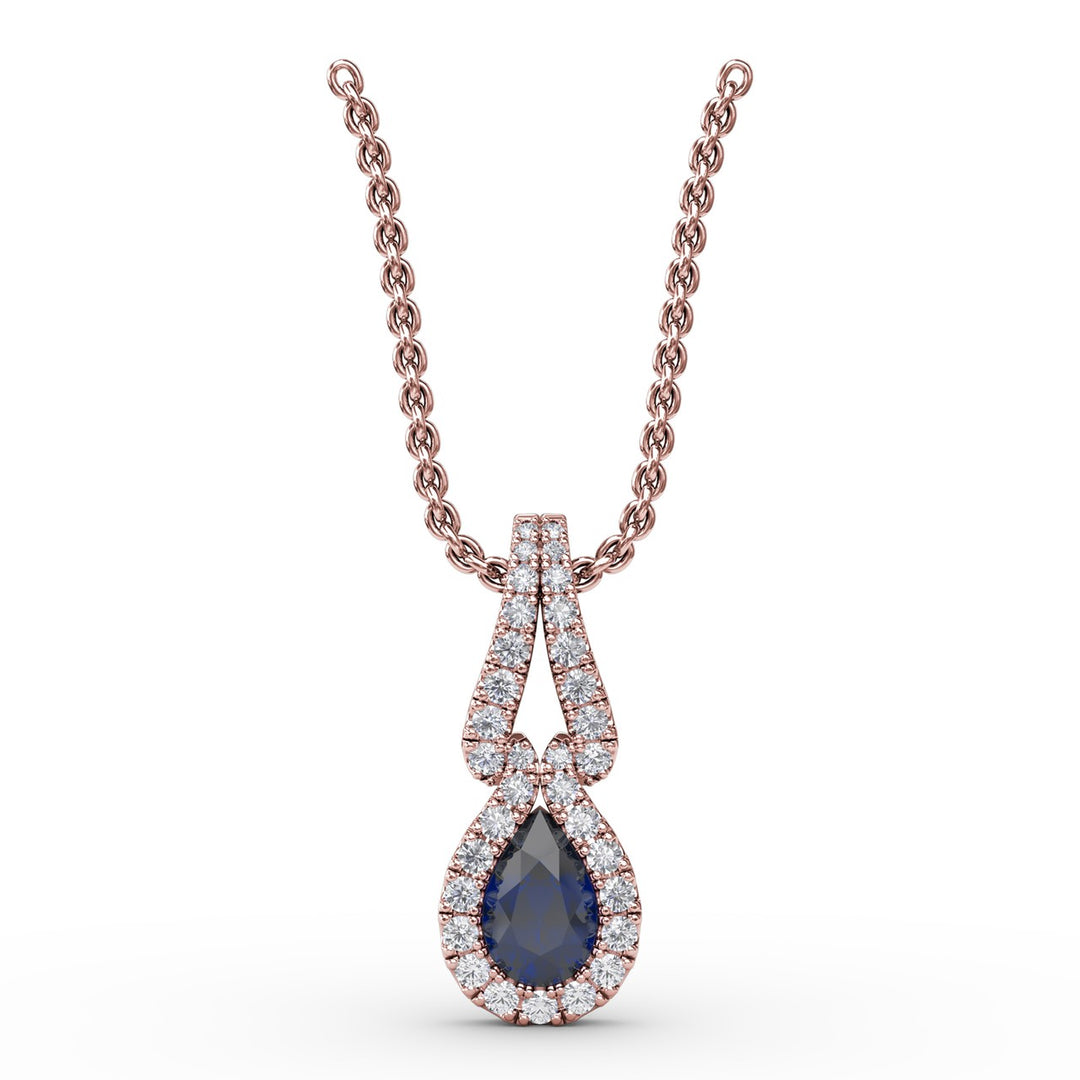 Make A Statement Sapphire and Diamond Pendant