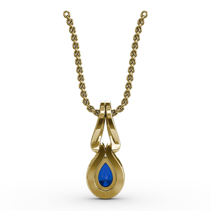 Make A Statement Sapphire and Diamond Pendant