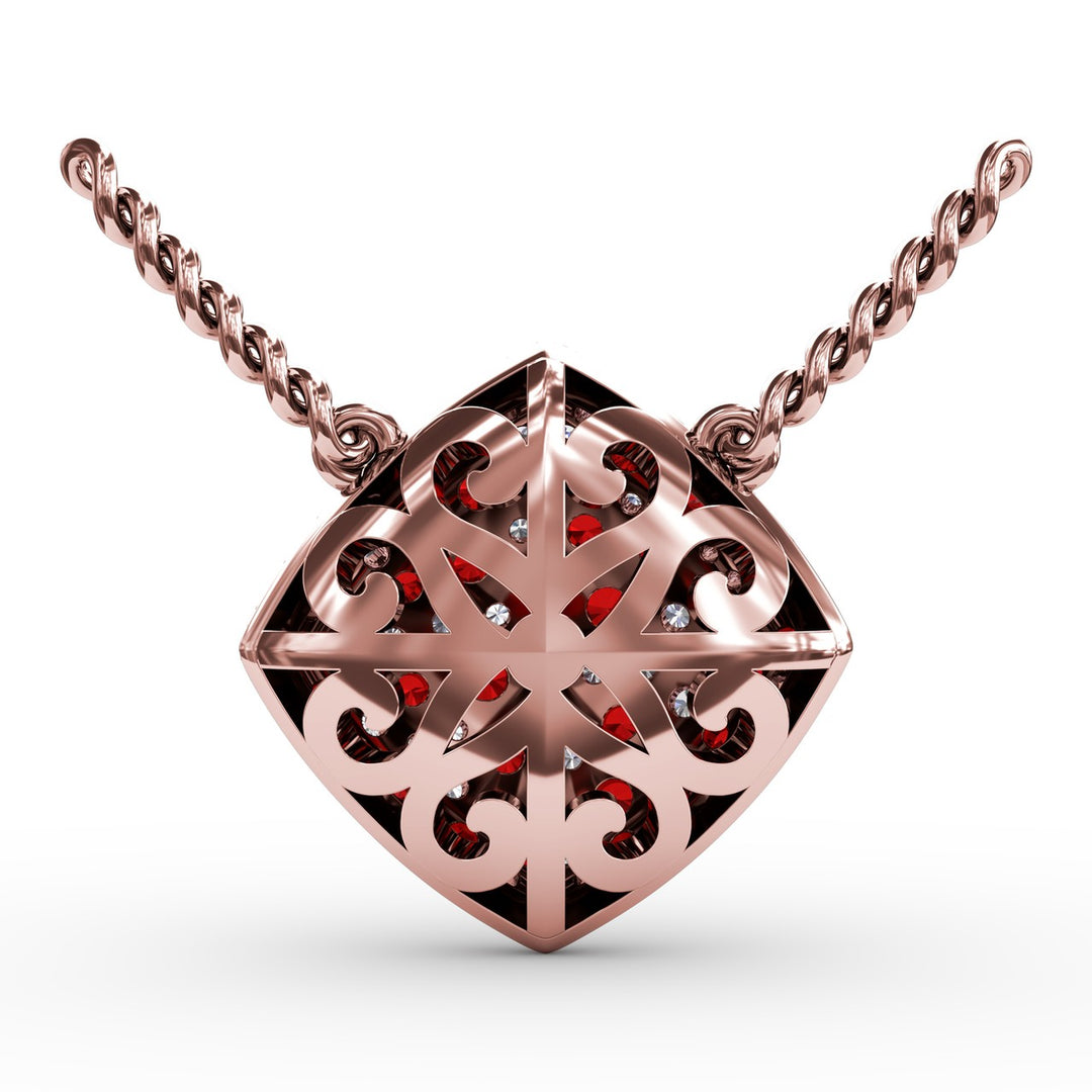 Up The Glam Ruby And Diamond Pendant