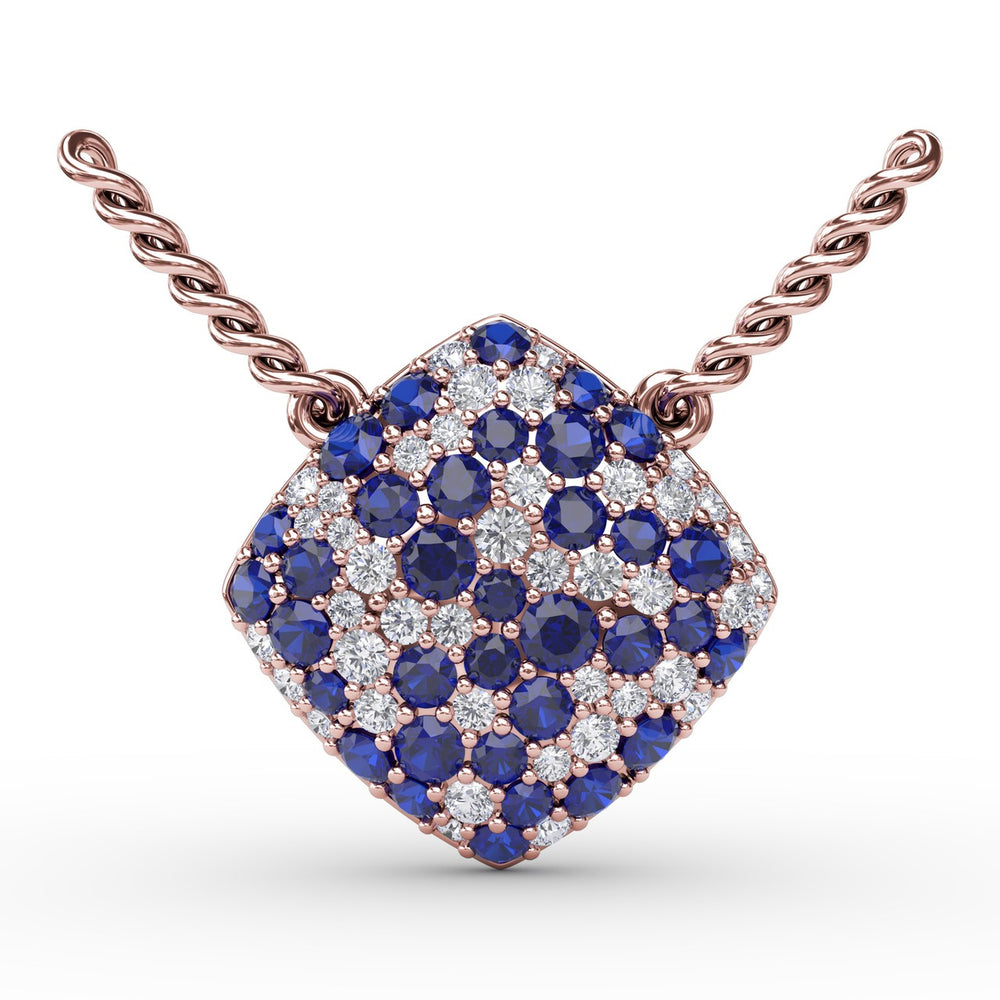 Up The Glam Sapphire And Diamond Pendant