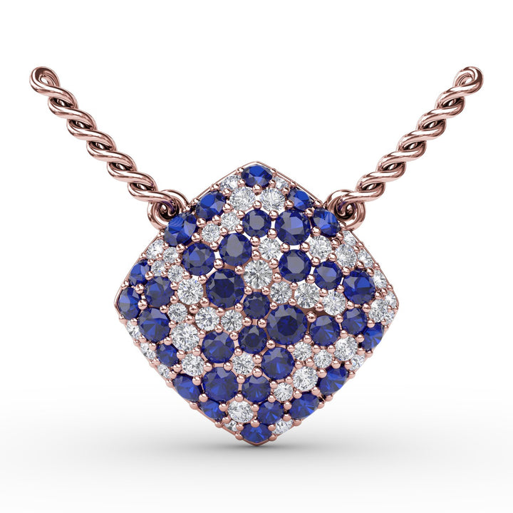 Up The Glam Sapphire And Diamond Pendant