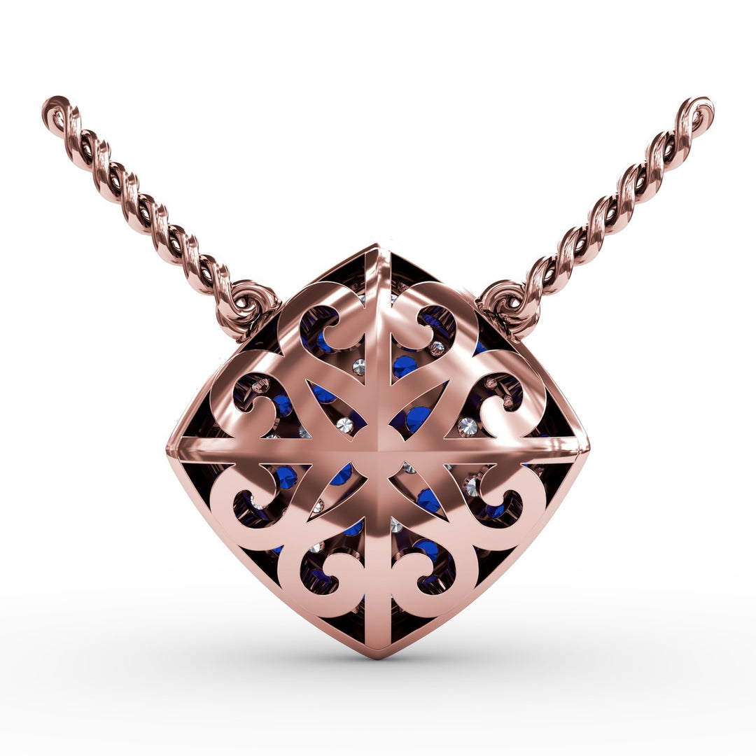 Up The Glam Sapphire And Diamond Pendant