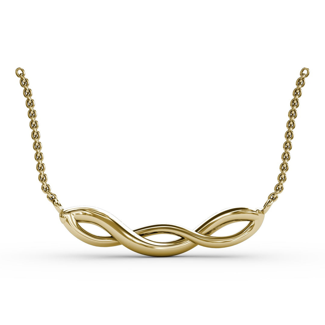 Sapphire and Diamond Twist Pendant