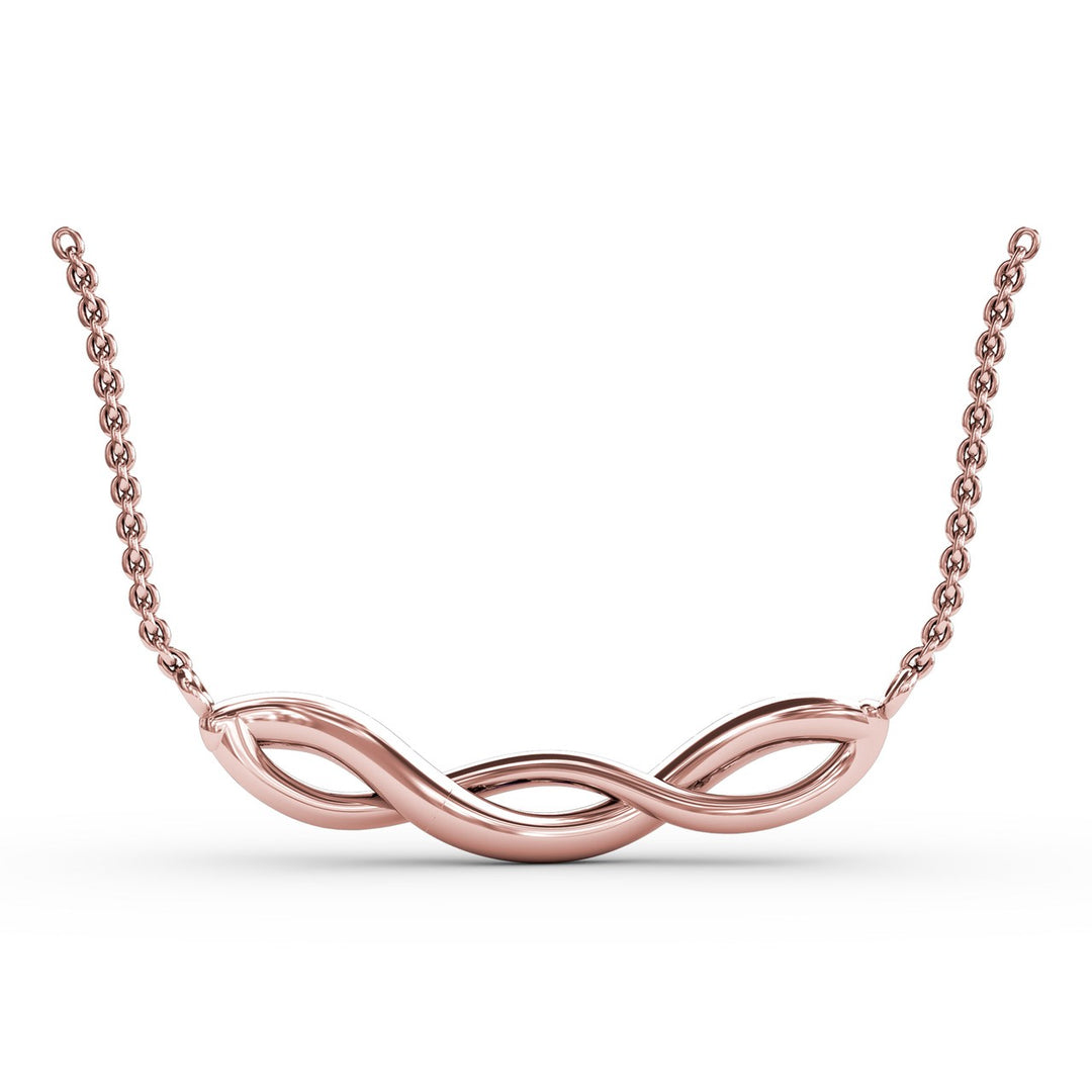 Sapphire and Diamond Twist Pendant