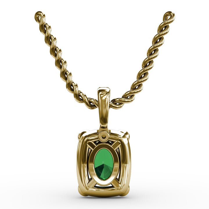 Feel The Elegance Emerald and Diamond Pendant
