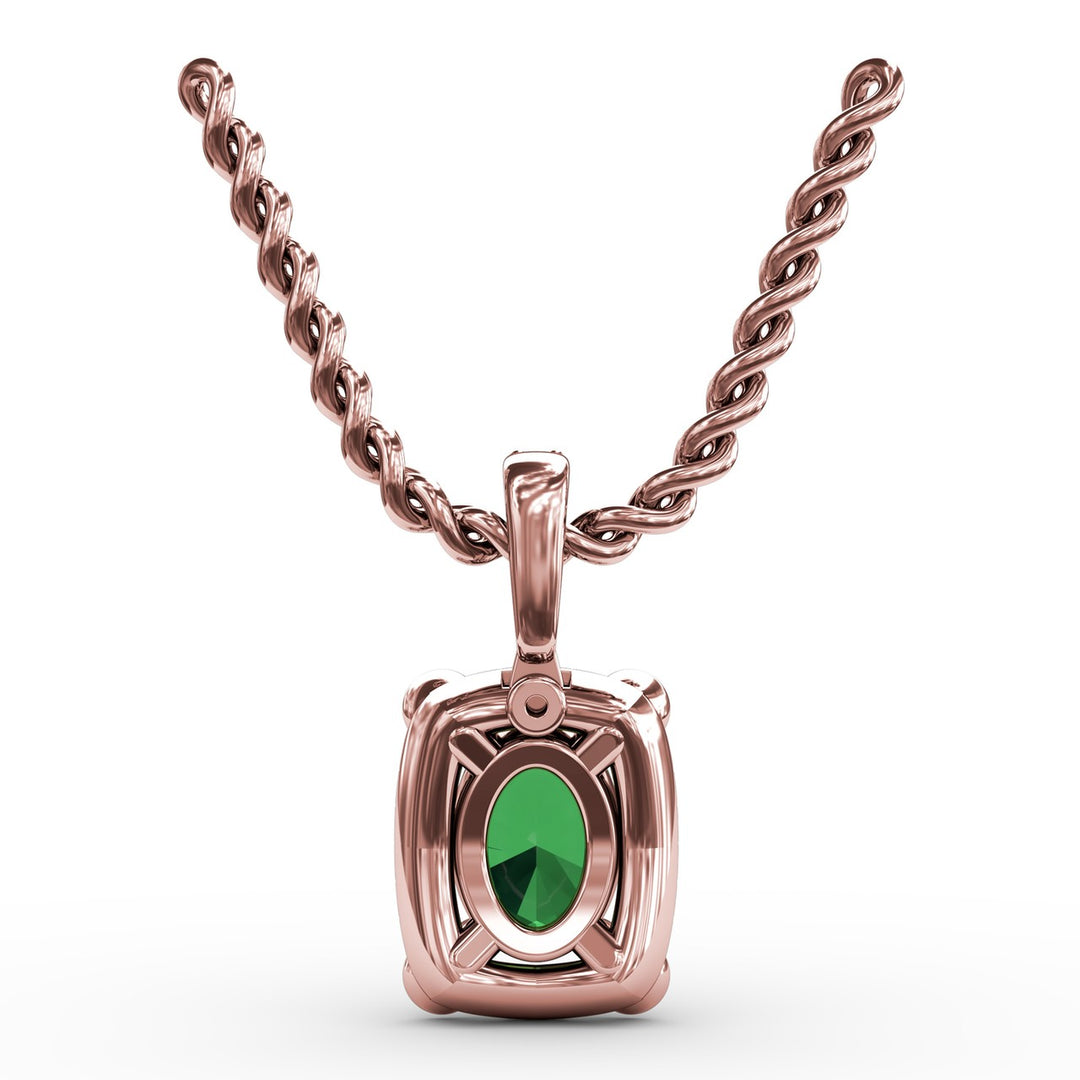 Feel The Elegance Emerald and Diamond Pendant