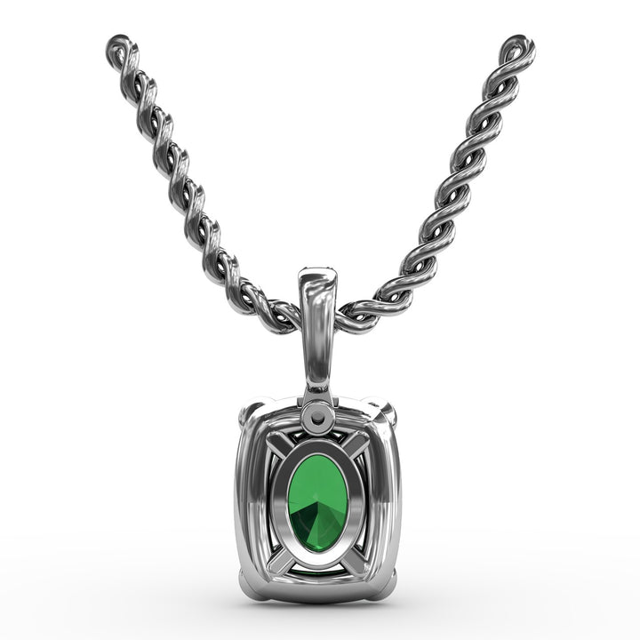 Feel The Elegance Emerald and Diamond Pendant