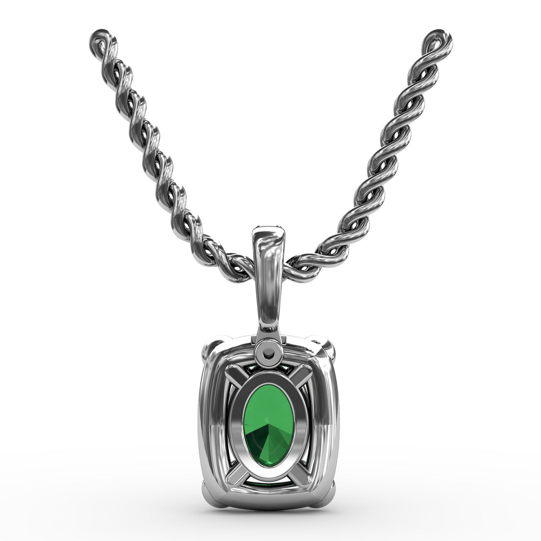 Feel The Elegance Emerald and Diamond Pendant