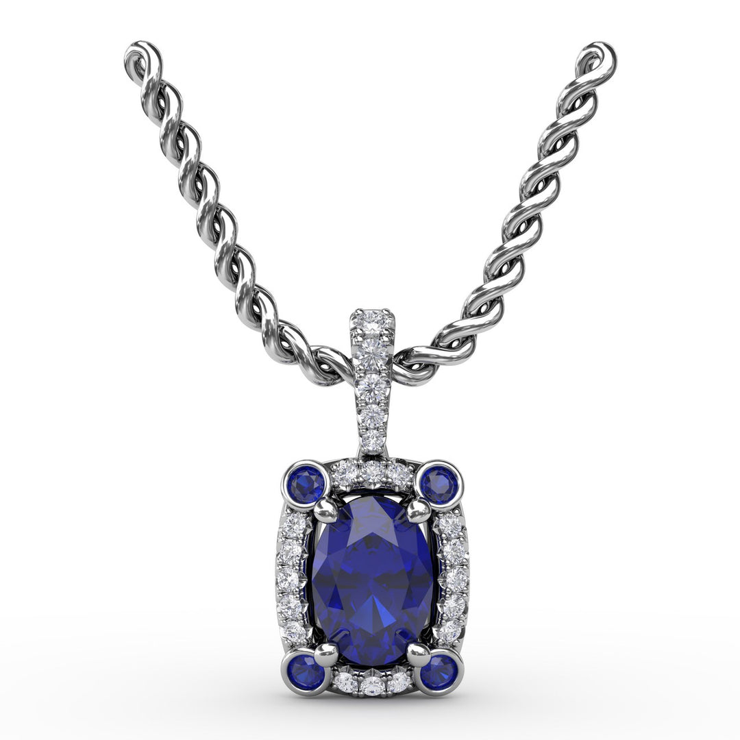 Feel The Elegance Sapphire and Diamond Pendant