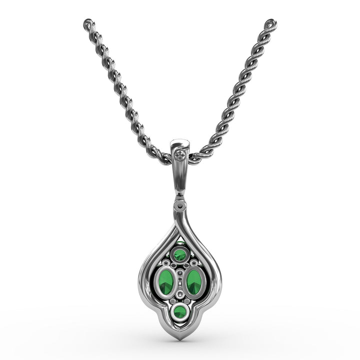 Precious Emerald and Diamond Pendant