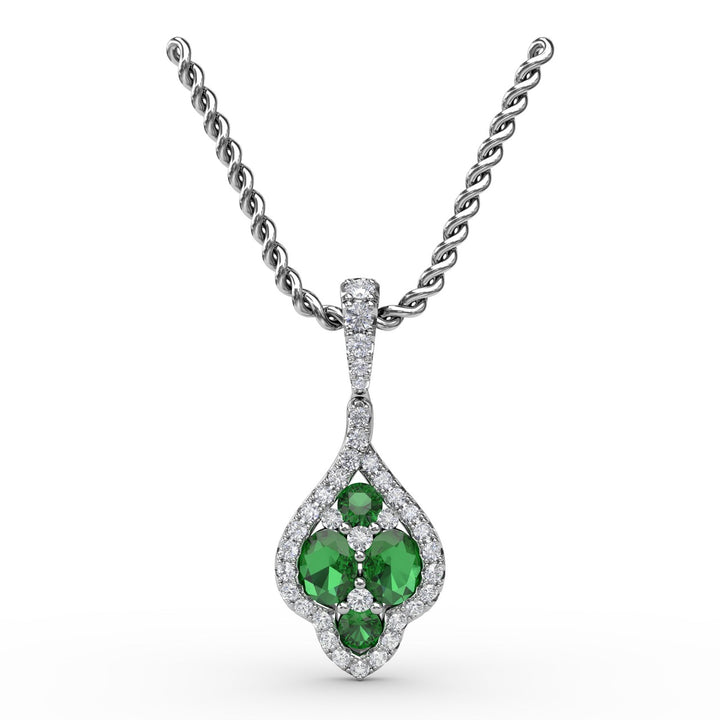 Precious Emerald and Diamond Pendant